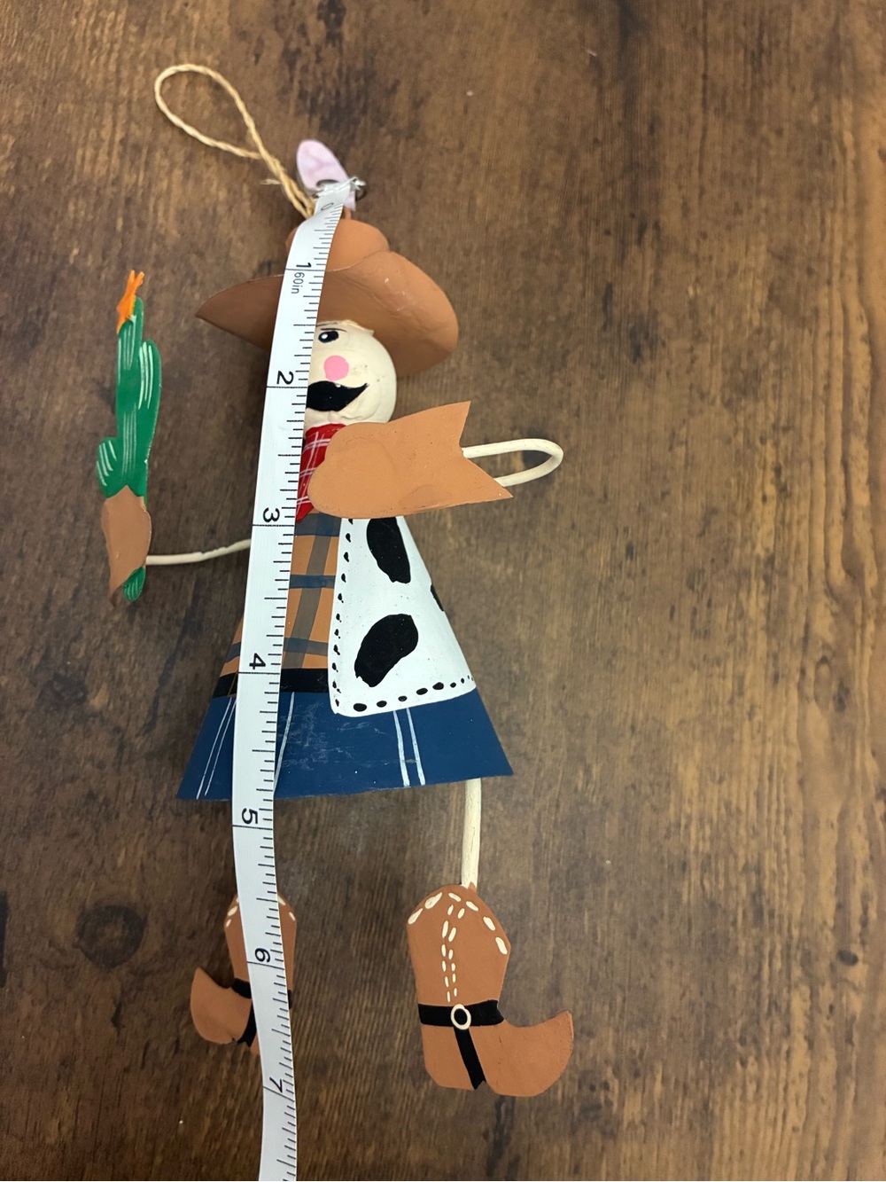 Southwestern Style Tin Cowboy Christmas Ornament - Picture 8 of 8